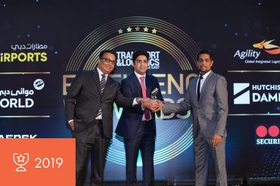 Image of Shipa Freight team accepting the award for best platform of the year 2019