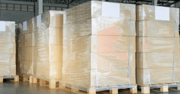 Pallets with cargo for international shipping with Shipa Freight