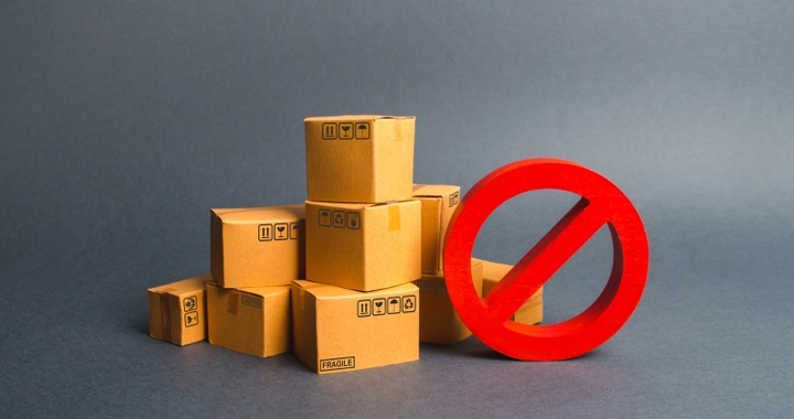 Representation of restricted items that could delay your customs clearance if not checked