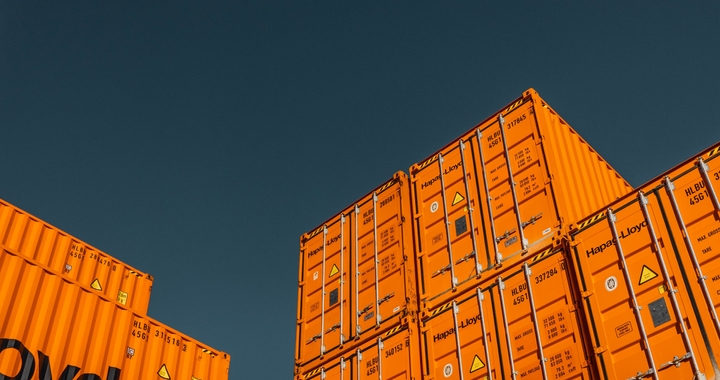 Container stacked to represent multi-modal transportation with Shipa Freight