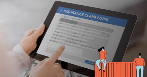 Insurance claim form being completed