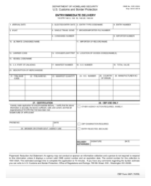 CBP Form 3461 example